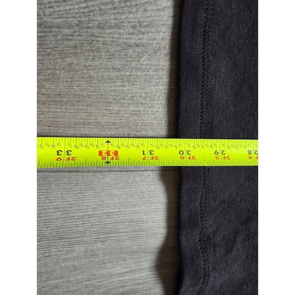 Chicos Black Tunic Top W/Silver Accent Stripes Size 3 (18/20 XL) Short Sleeves - Picture 7 of 8